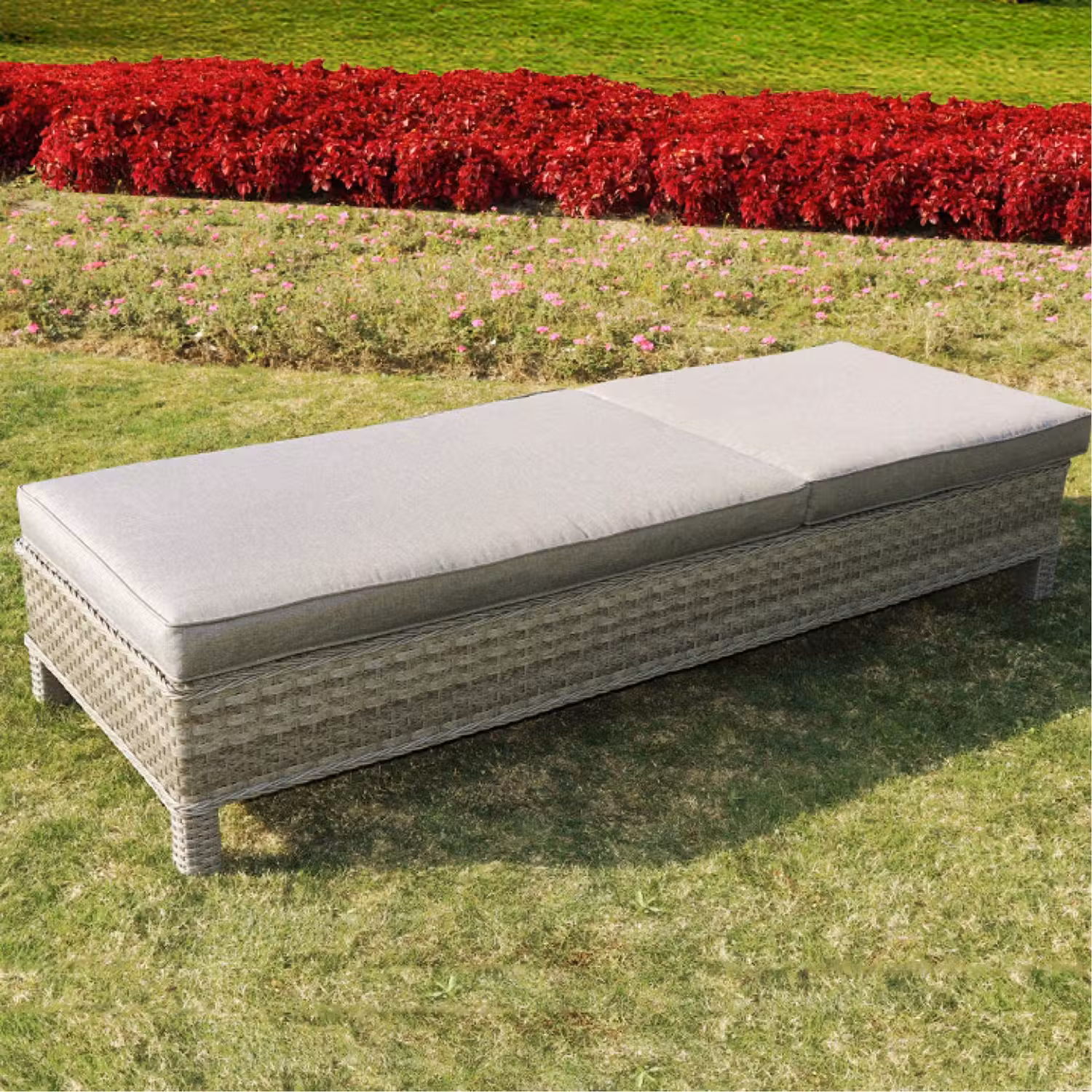 Bali Sun Lounger & Table Grey