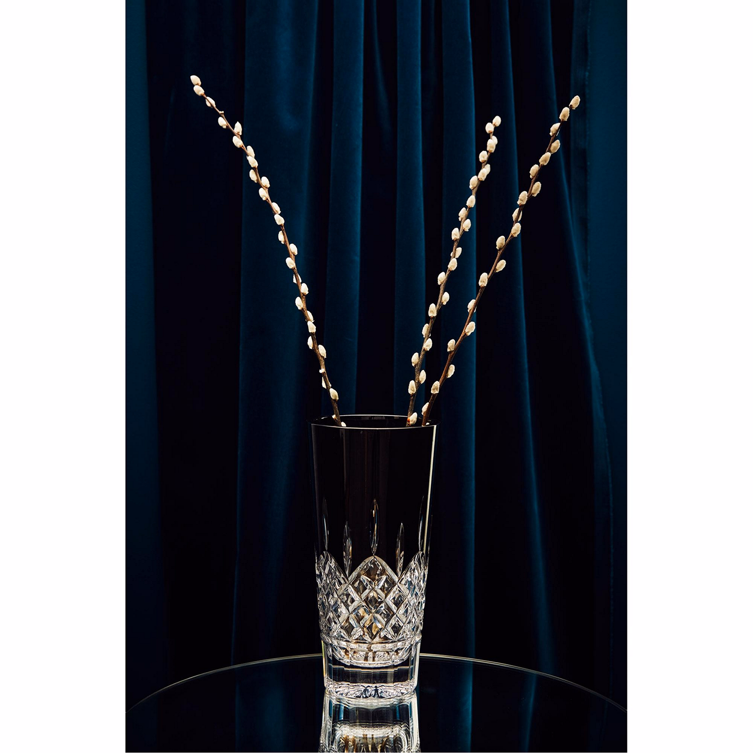 Lismore Black Vase 12in