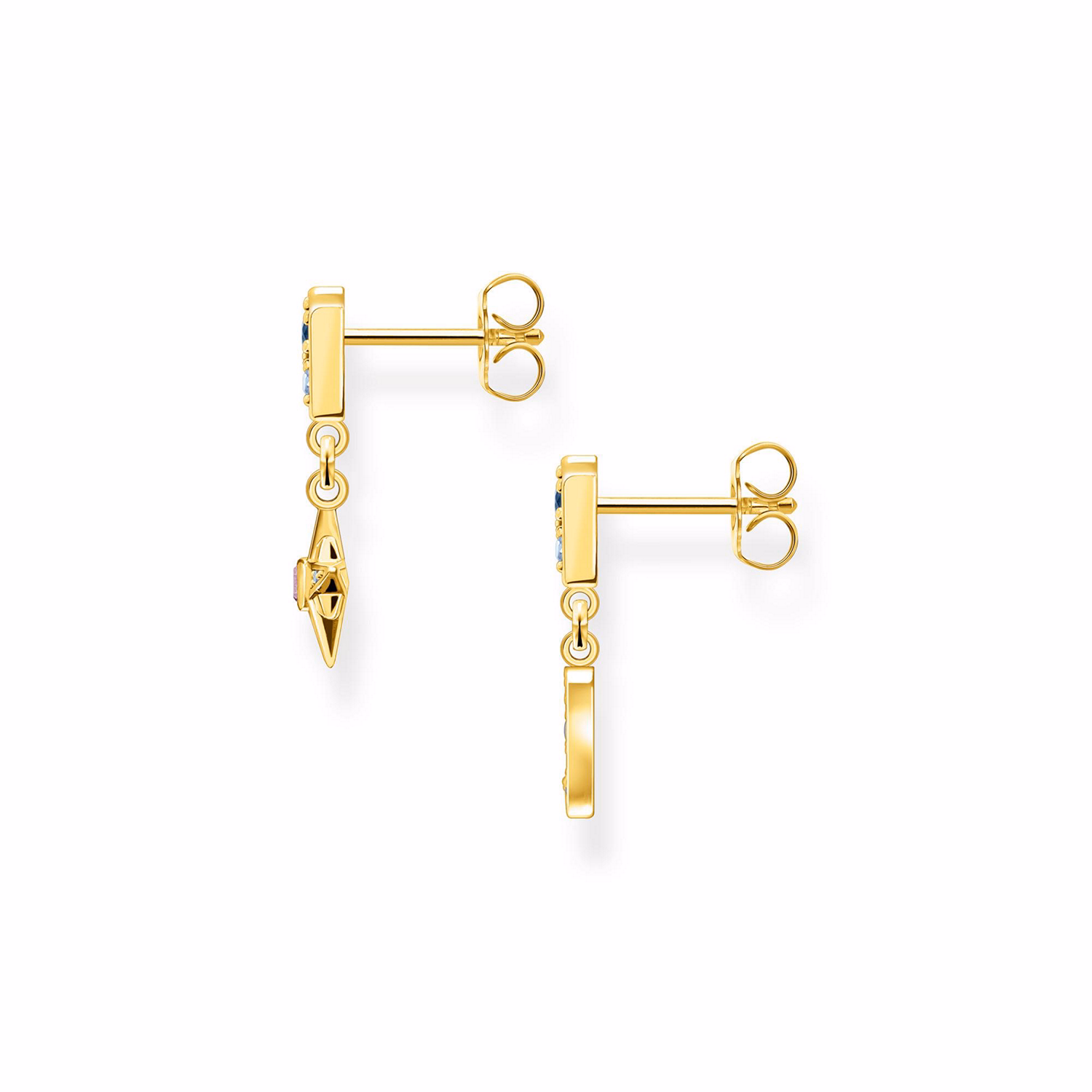 Royalty Star and Moon Gold Earrings