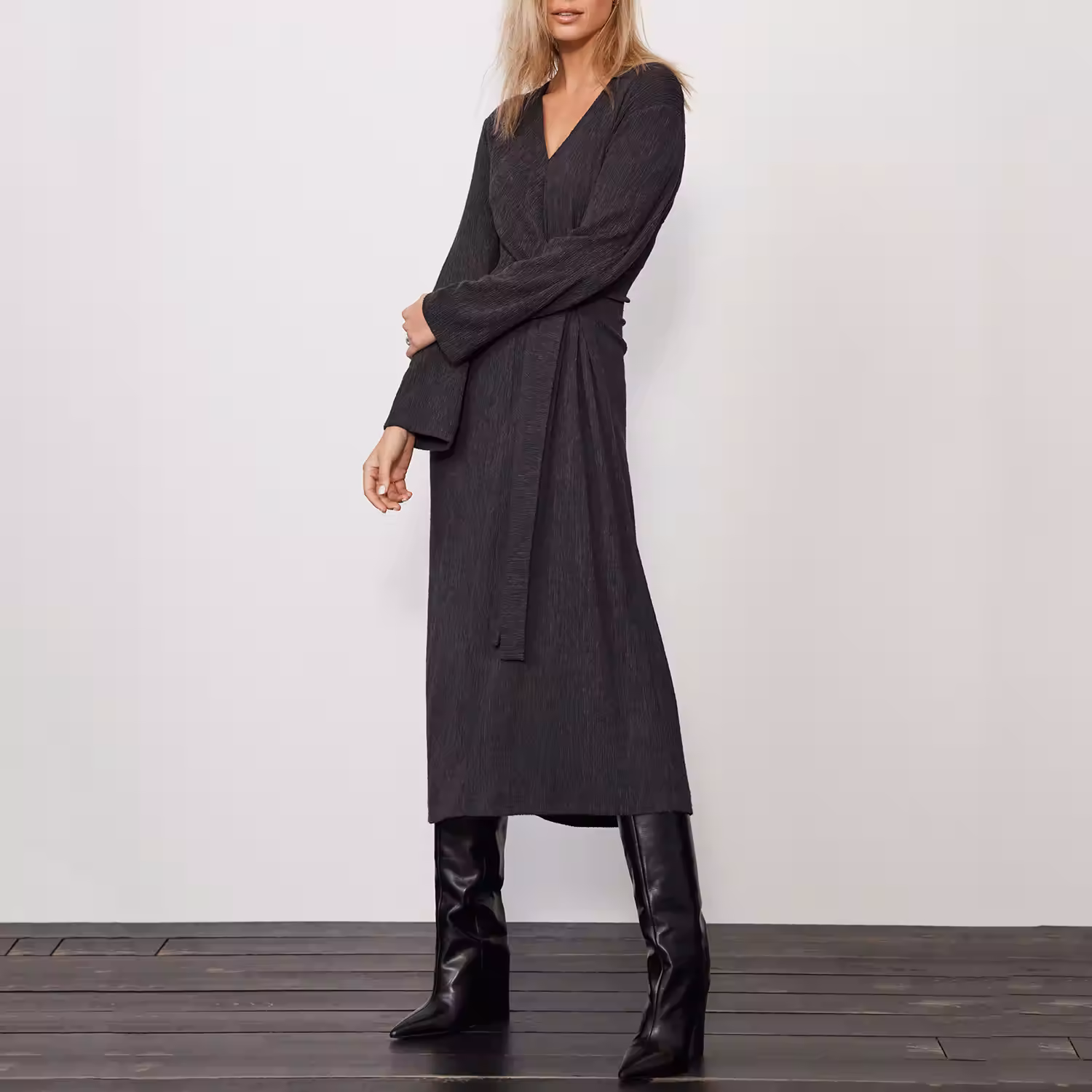 Textured Knotted Dress