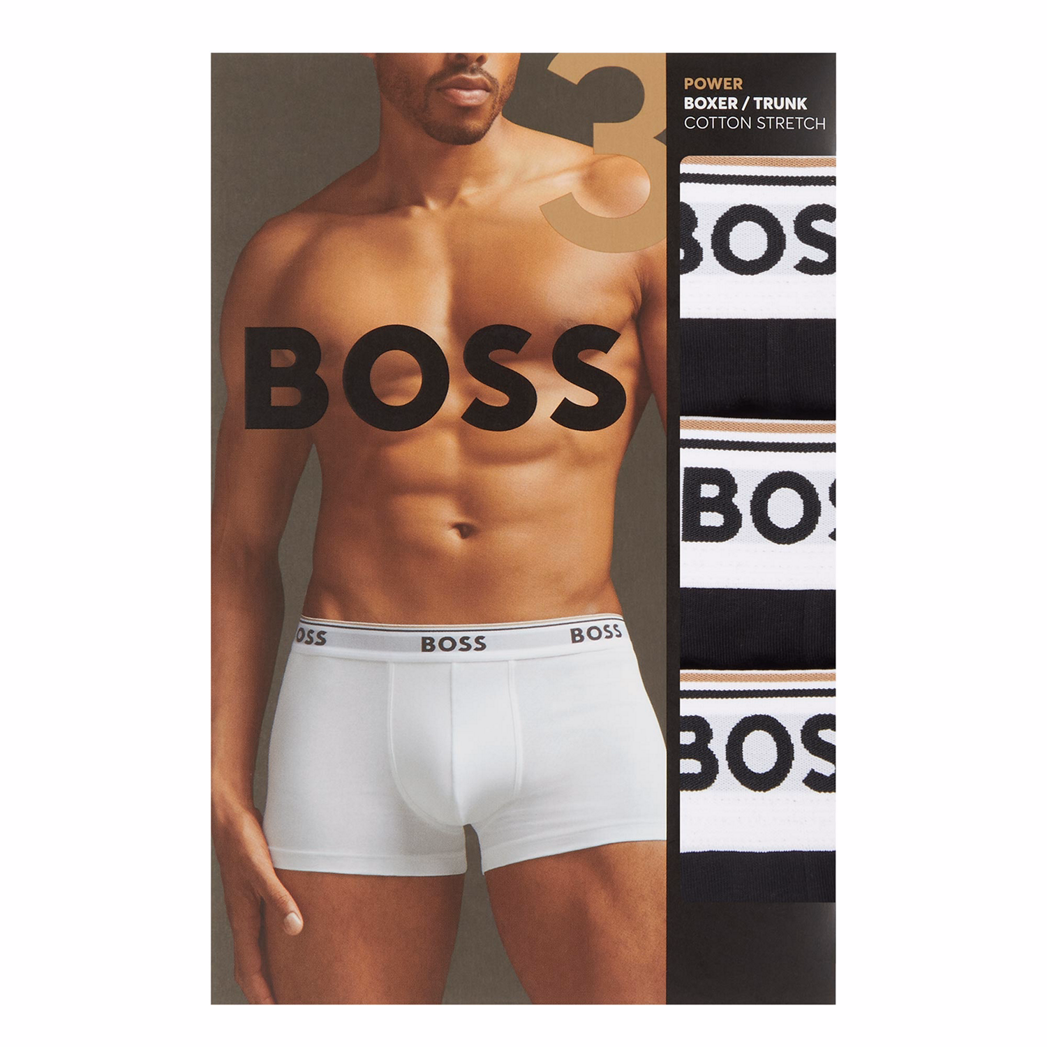 Three-Pack Power Logo Boxers