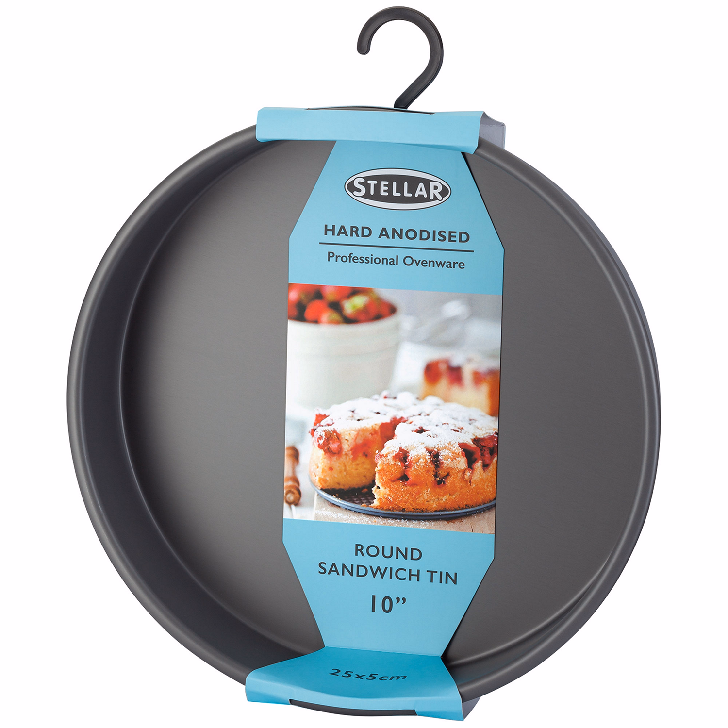 Hard Anodised Round Sandwich Tin 25cm