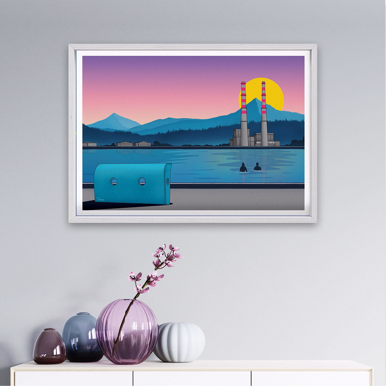 Longest Day Landscape Framed Print