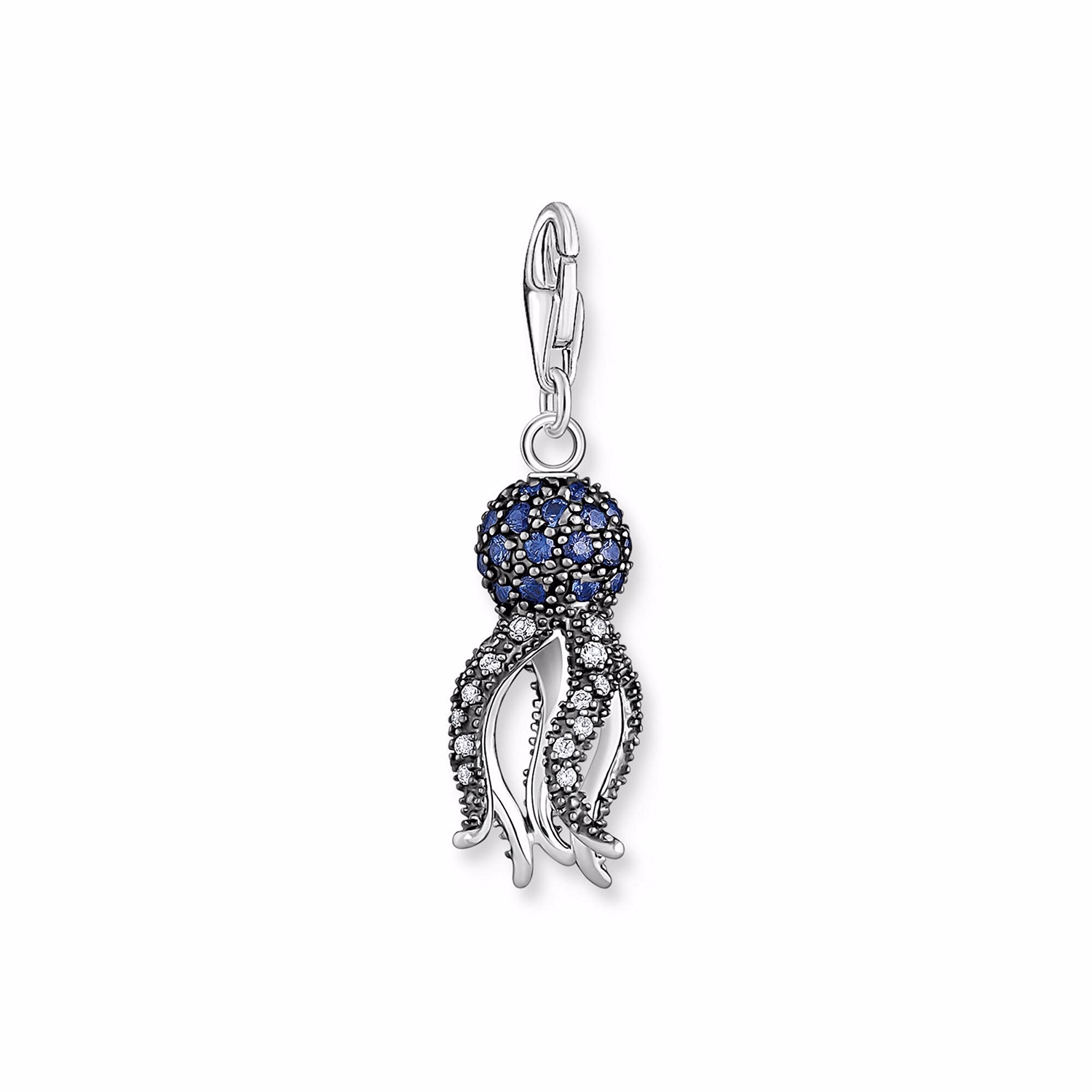 Octopus Blue Stone Charm Pendant