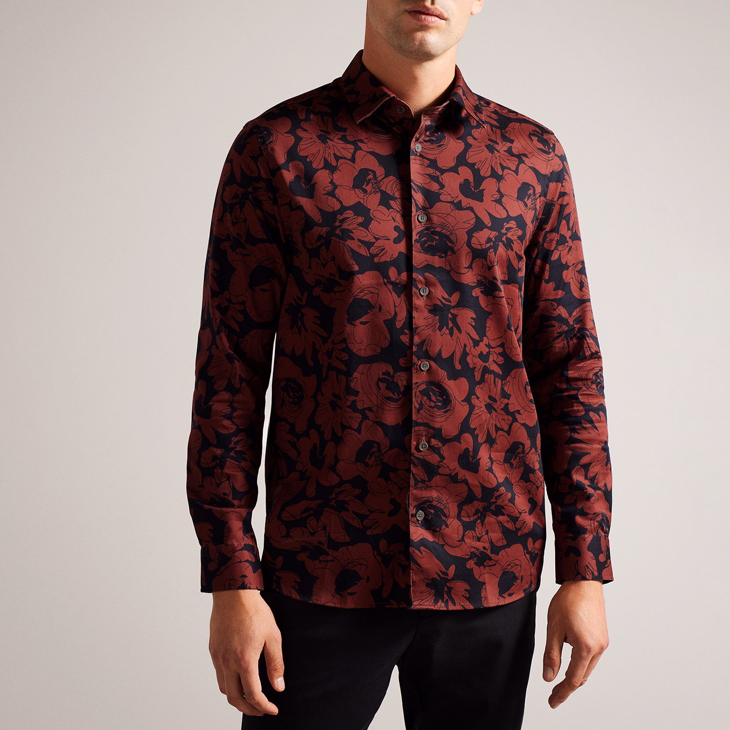 Boleena Bold Floral Long-Sleeved Shirt