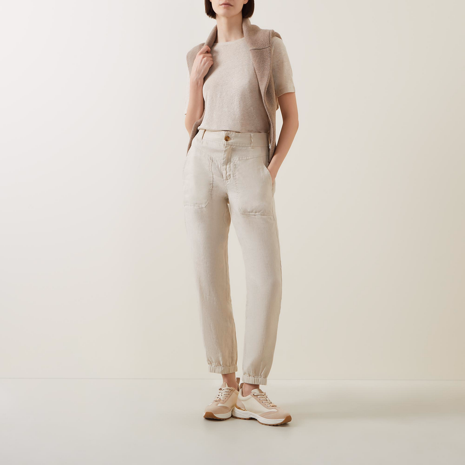 Shenas High-Rise Straight Leg Trousers