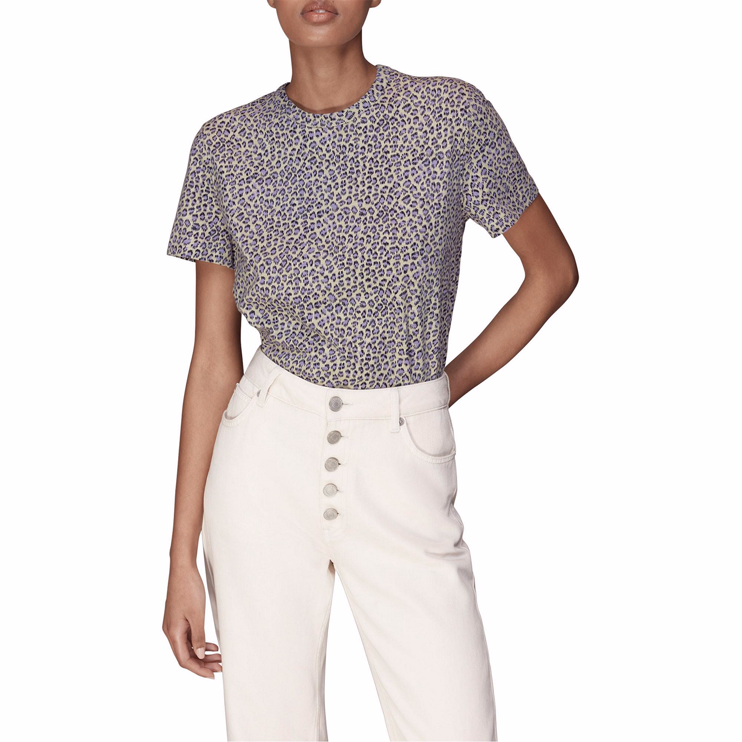 Dashed Leopard Print T-Shirt