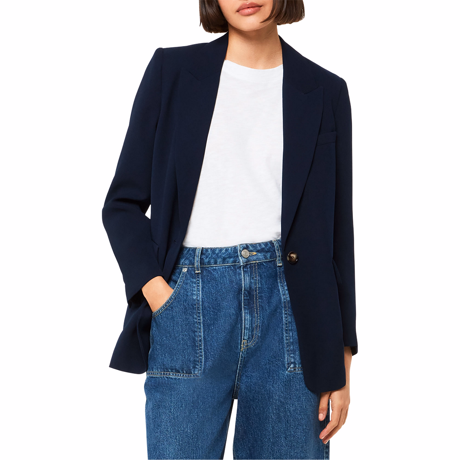 Single-Breasted Boyfriend Blazer