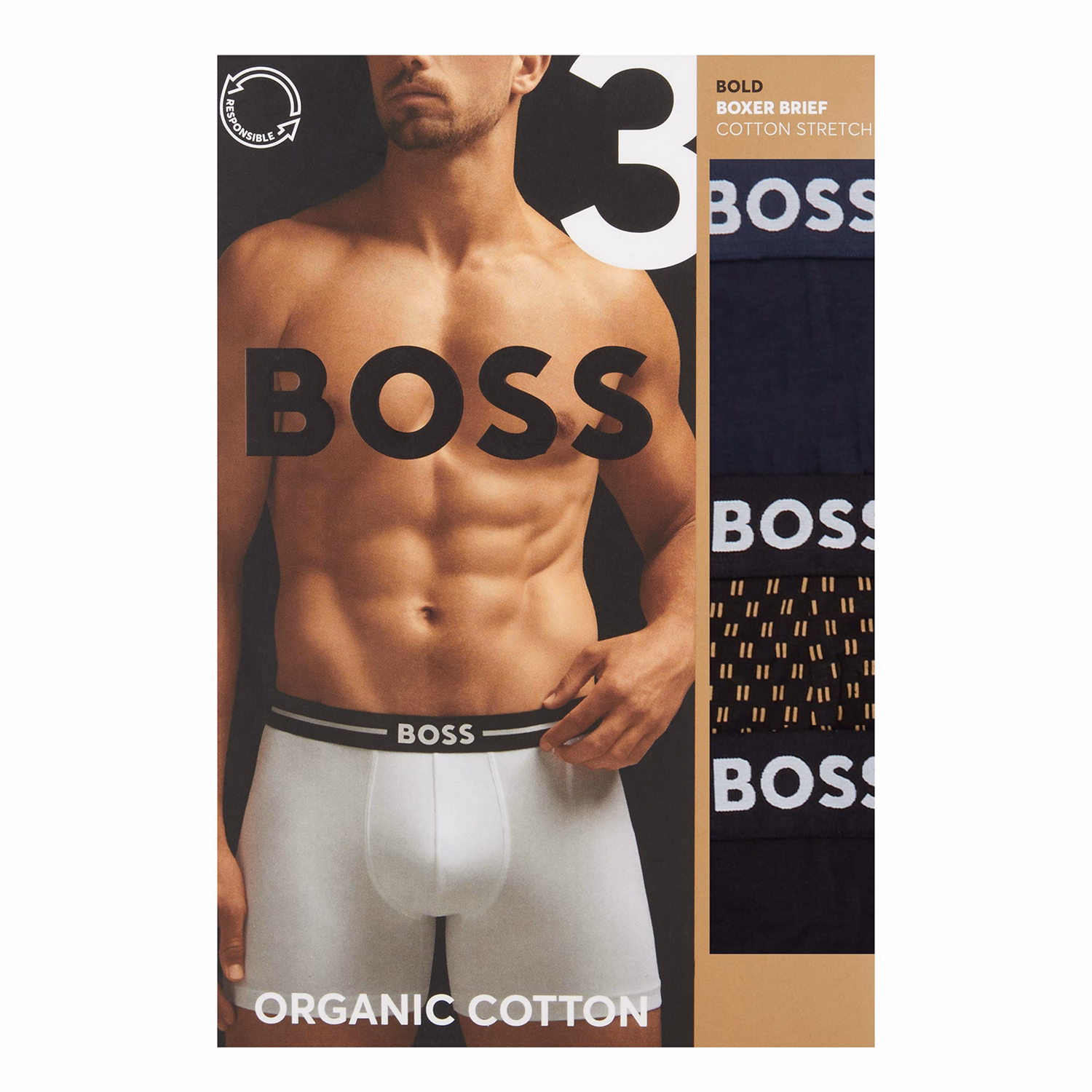 Three-Pack Bold Logo Boxers