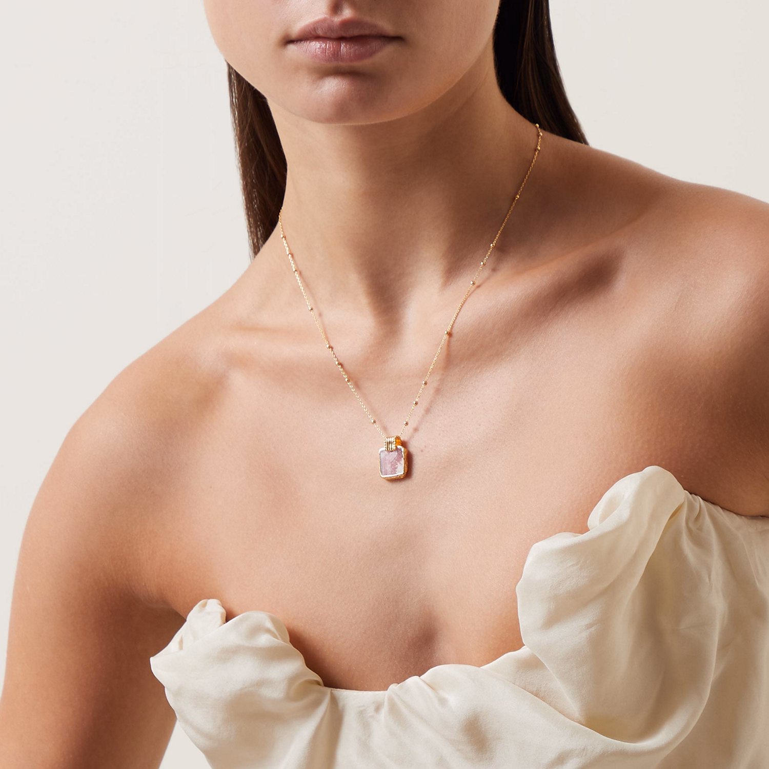 Rhodochrosite Lena Charm Necklace