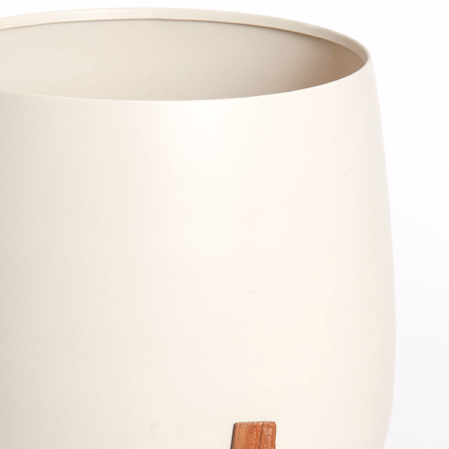 Karuna Pot Wood + Matt Cream