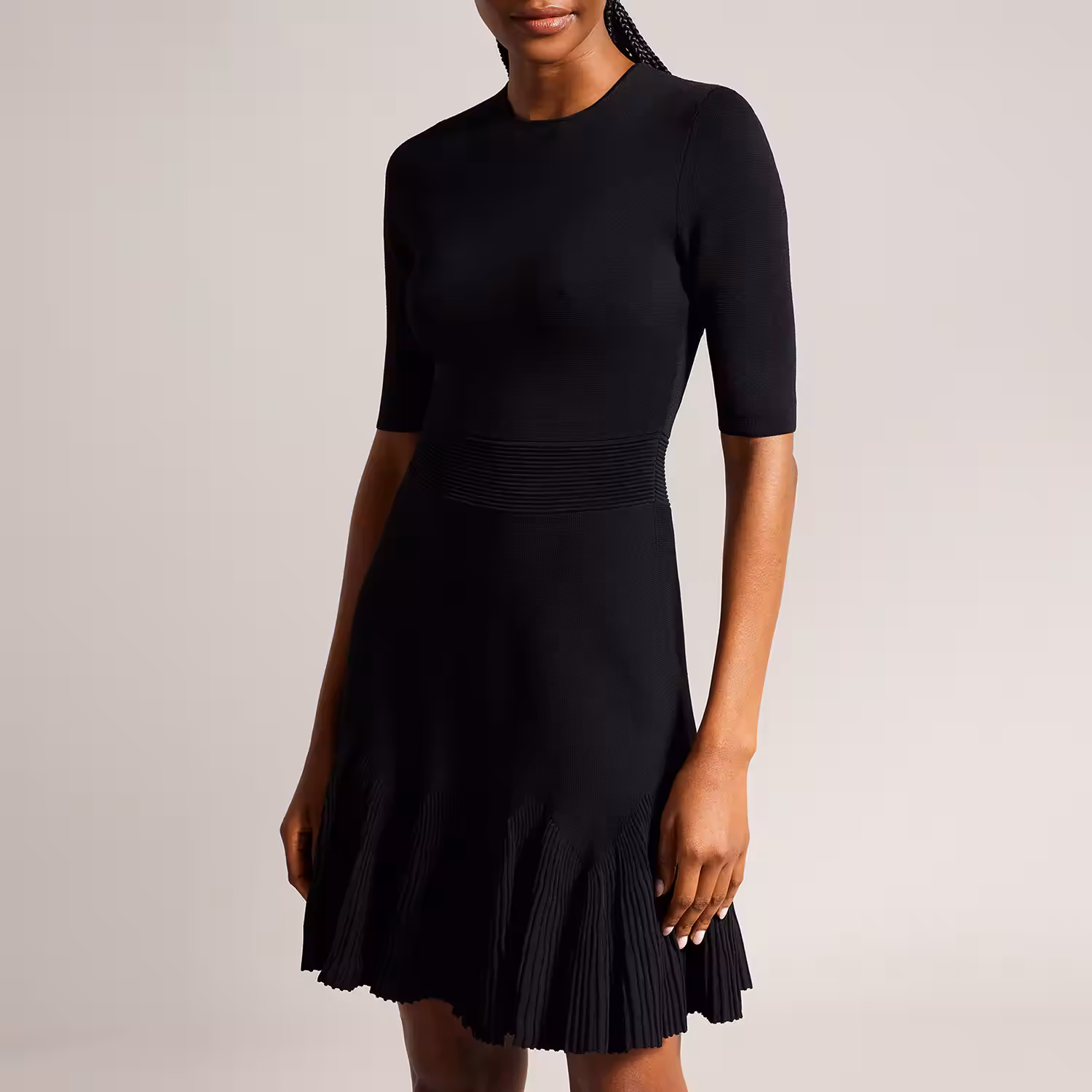 Josafee Knit Fit And Flare Mini Dress