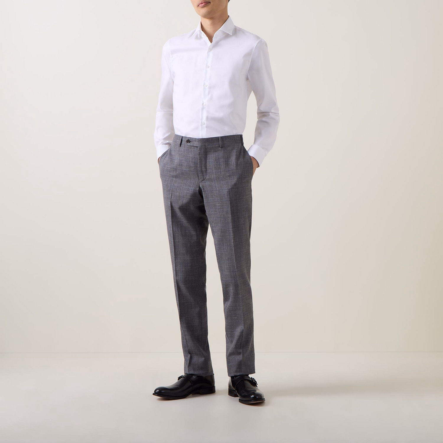 Cotton Twill Single-Cuff Shirt