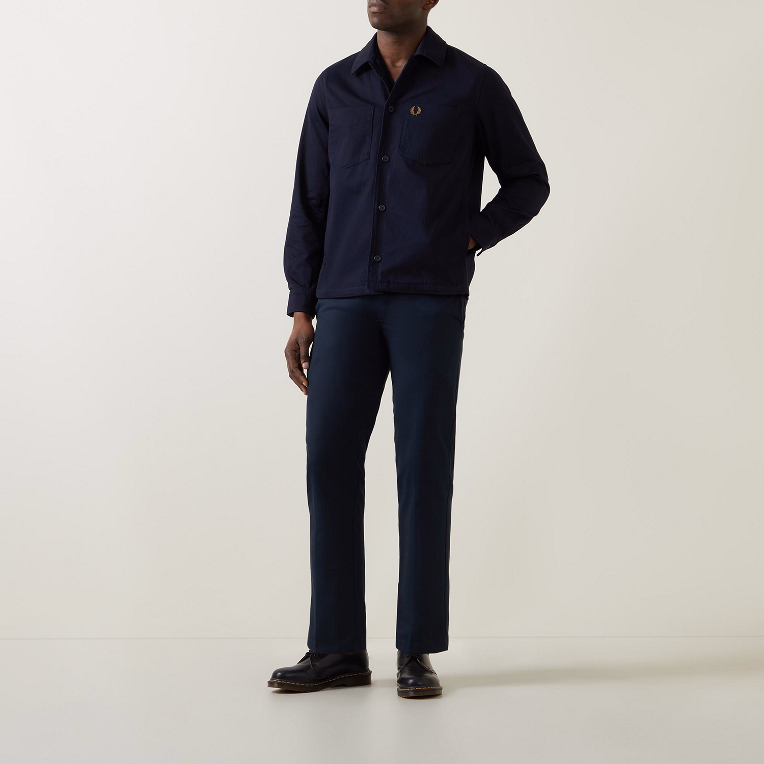 Herringbone Logo Overshirt