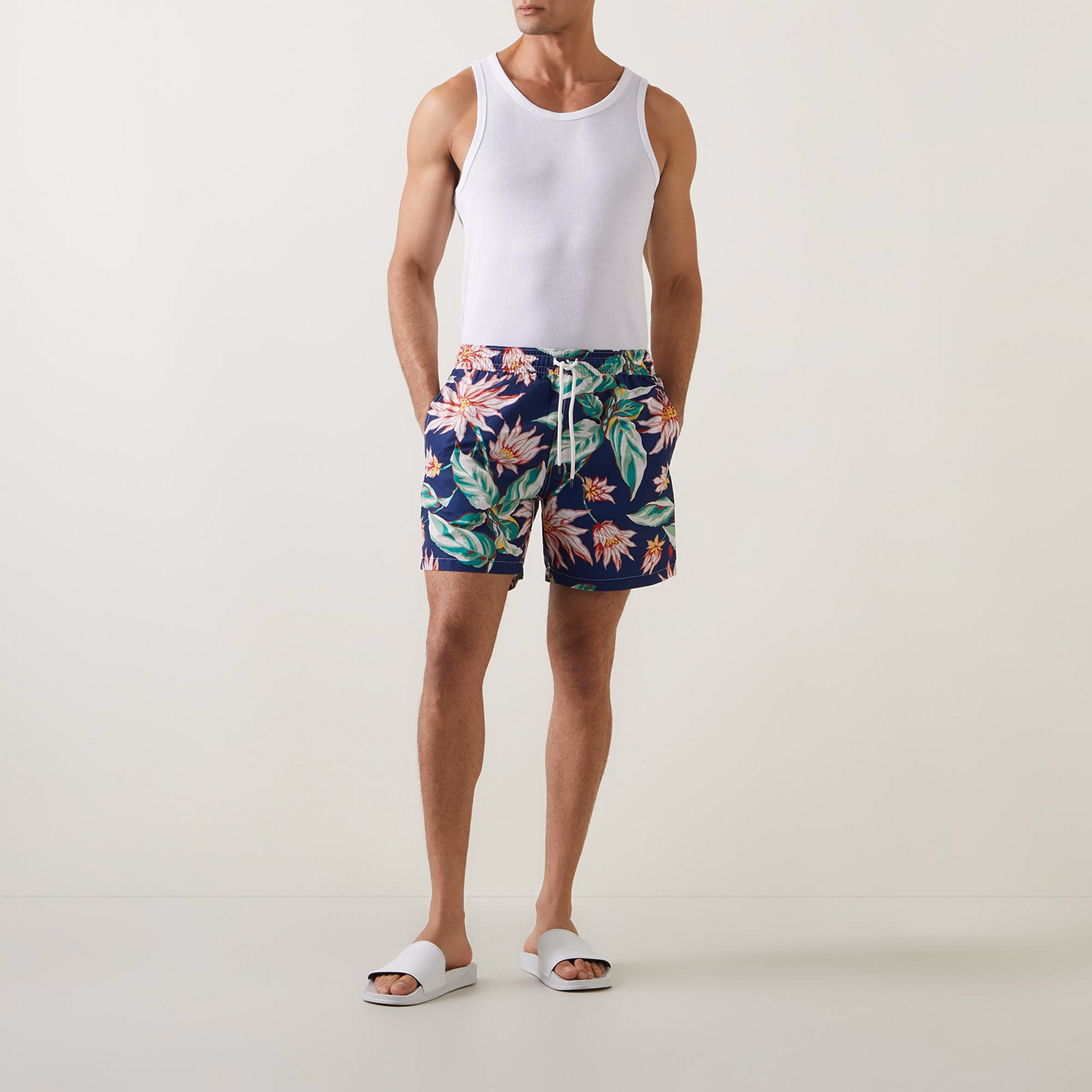 Floral Drawstring Swim Shorts