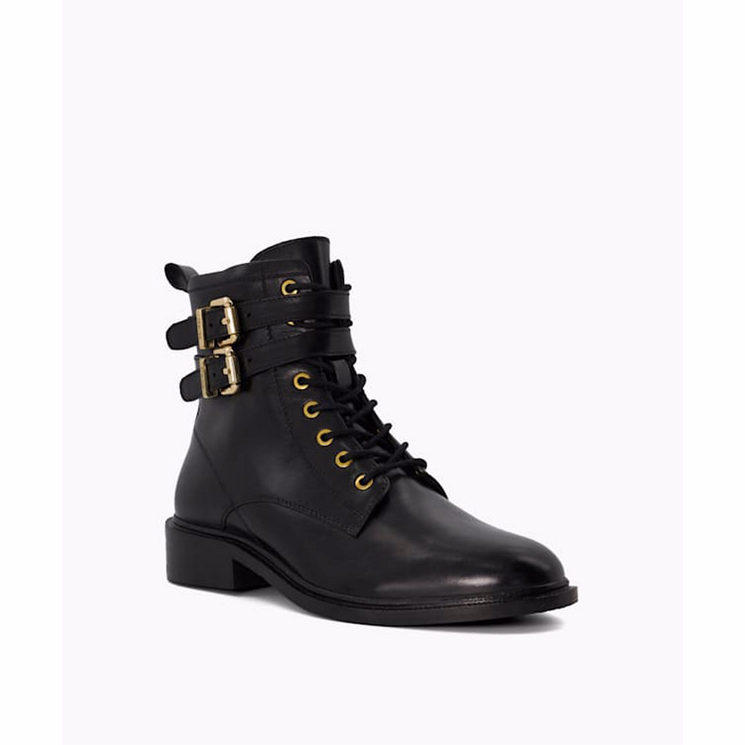Phyllis Casual Buckle-Detail Biker Boots