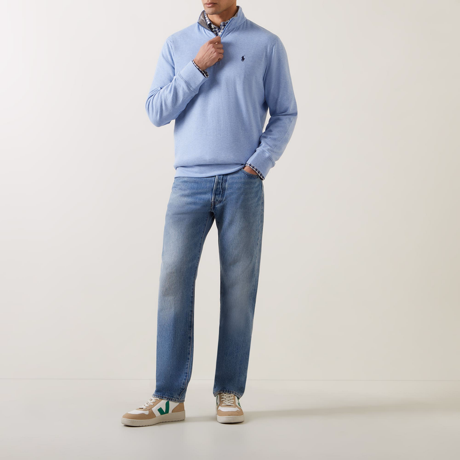 Double Knit Half-Zip Sweatshirt