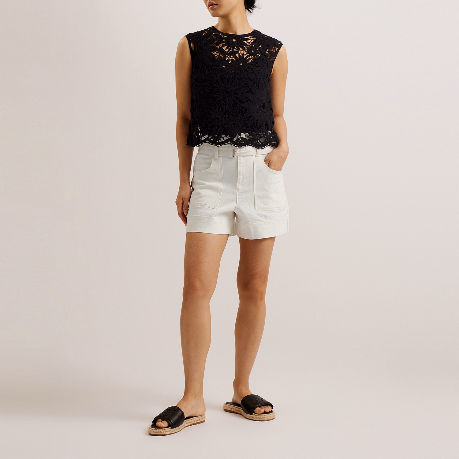 Selda High-Rise Belted Shorts