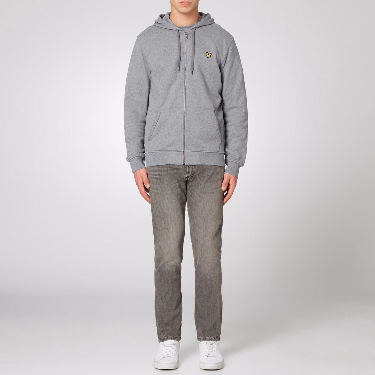 Zip Through Logo Hoodie