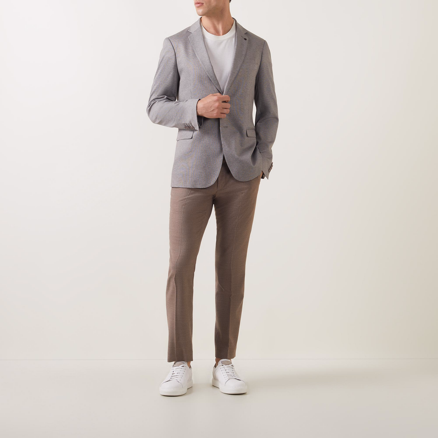 Micro Check Slim Blazer