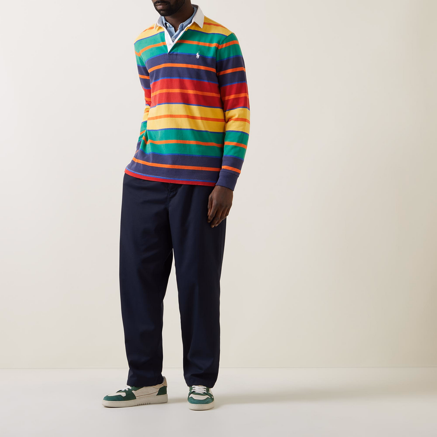 Striped Rugby Polo Shirt