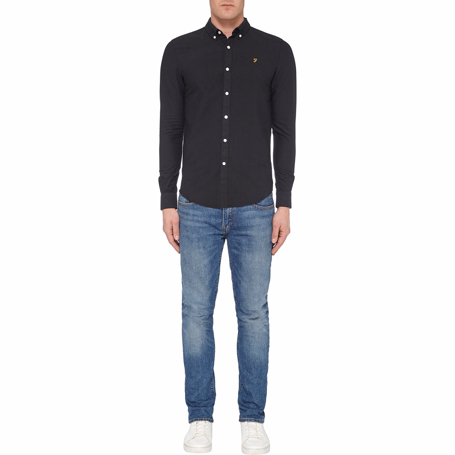 Brewer Slim Fit Shirt Navy