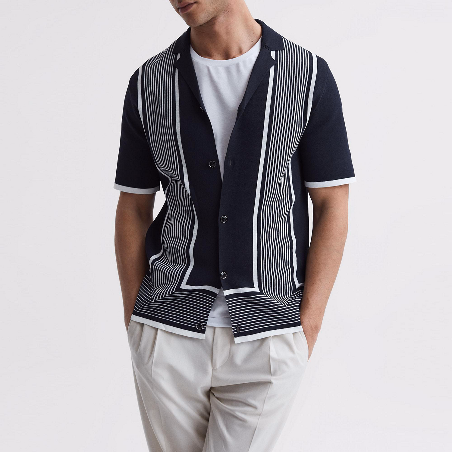 Heath Striped Cuban Collar Shirt