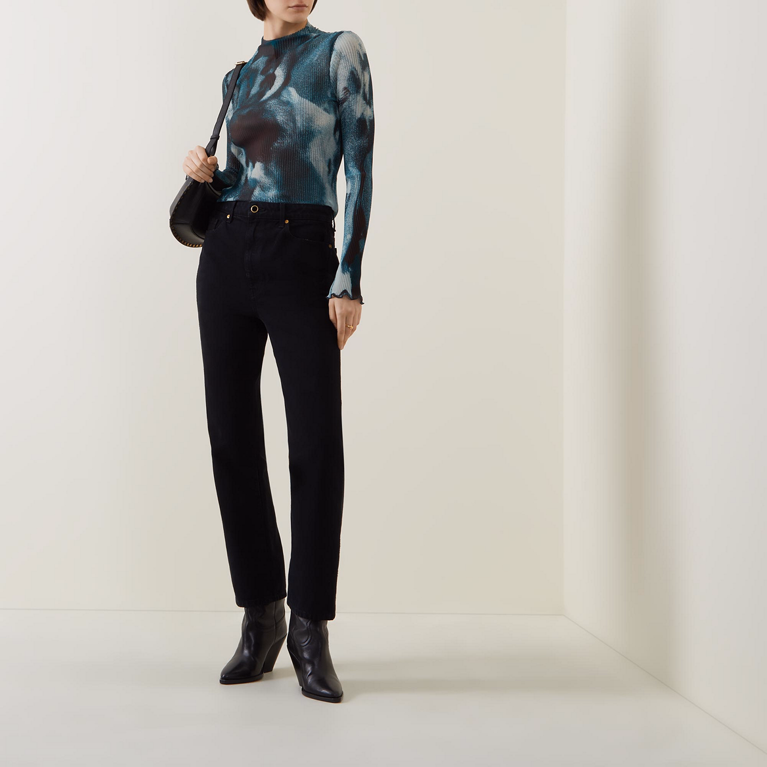 Esami Printed Mesh Top