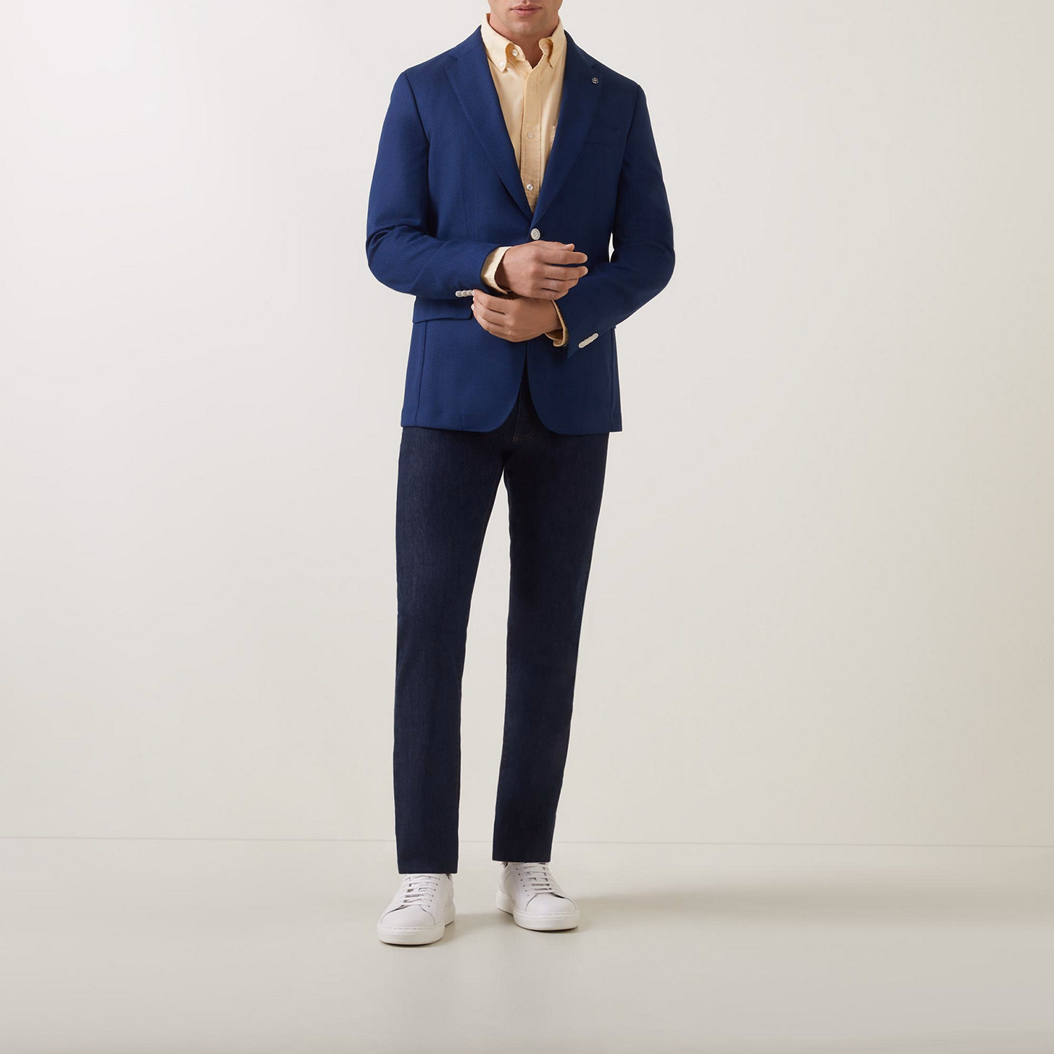 Hutson Single-Breasted Micro-Patterned Blazer