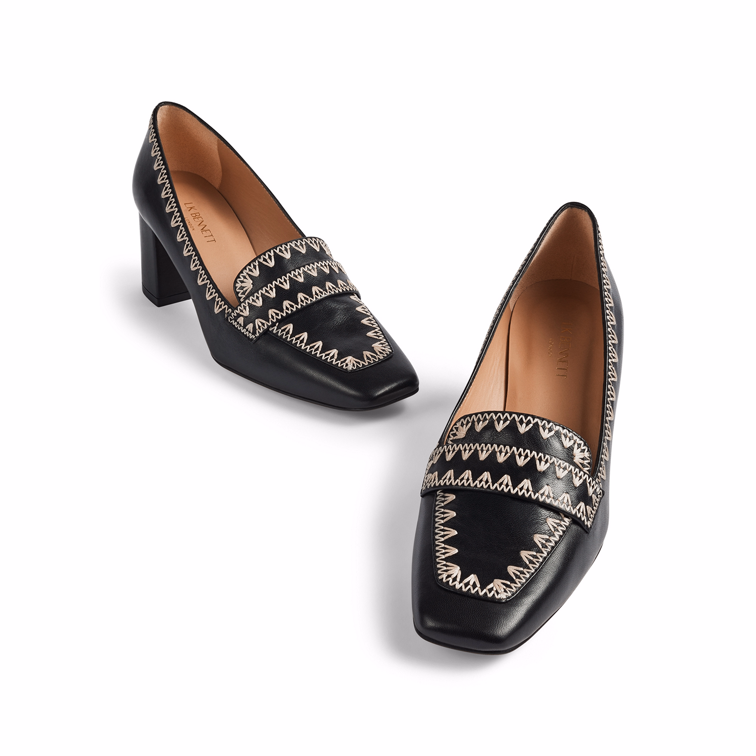 Holden Whipstitch Block Heels