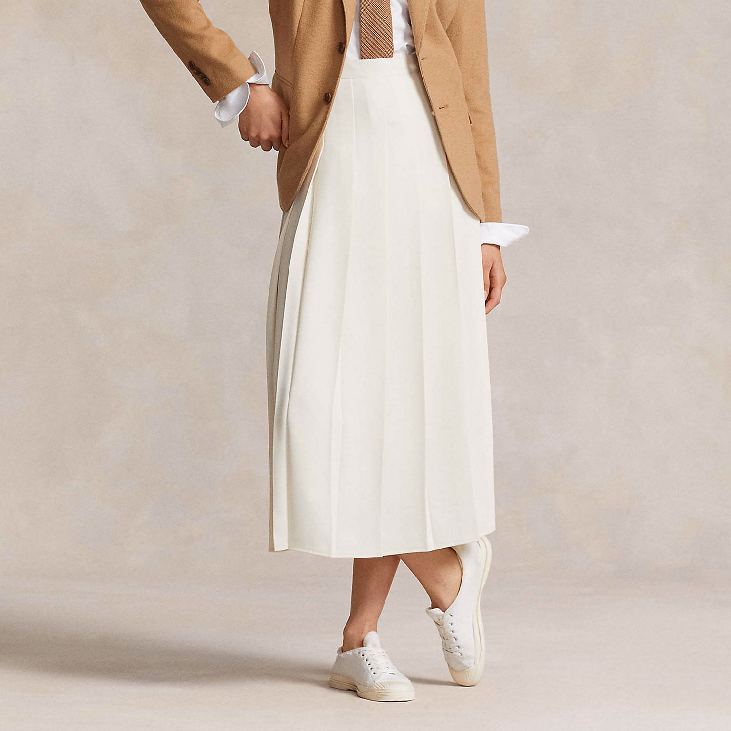 Pleated A-Line Skirt