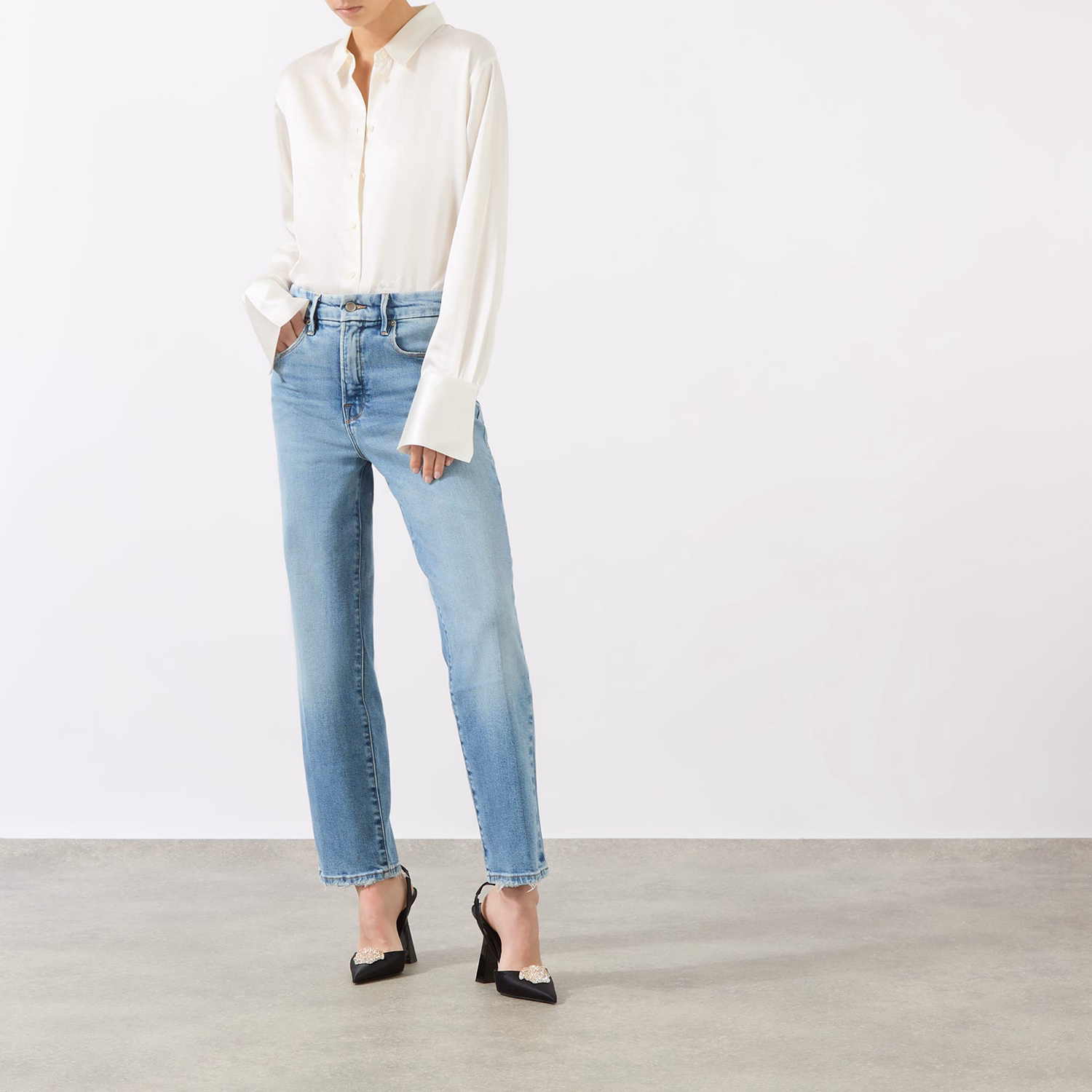 Good Boy Straight Leg Cropped Jeans