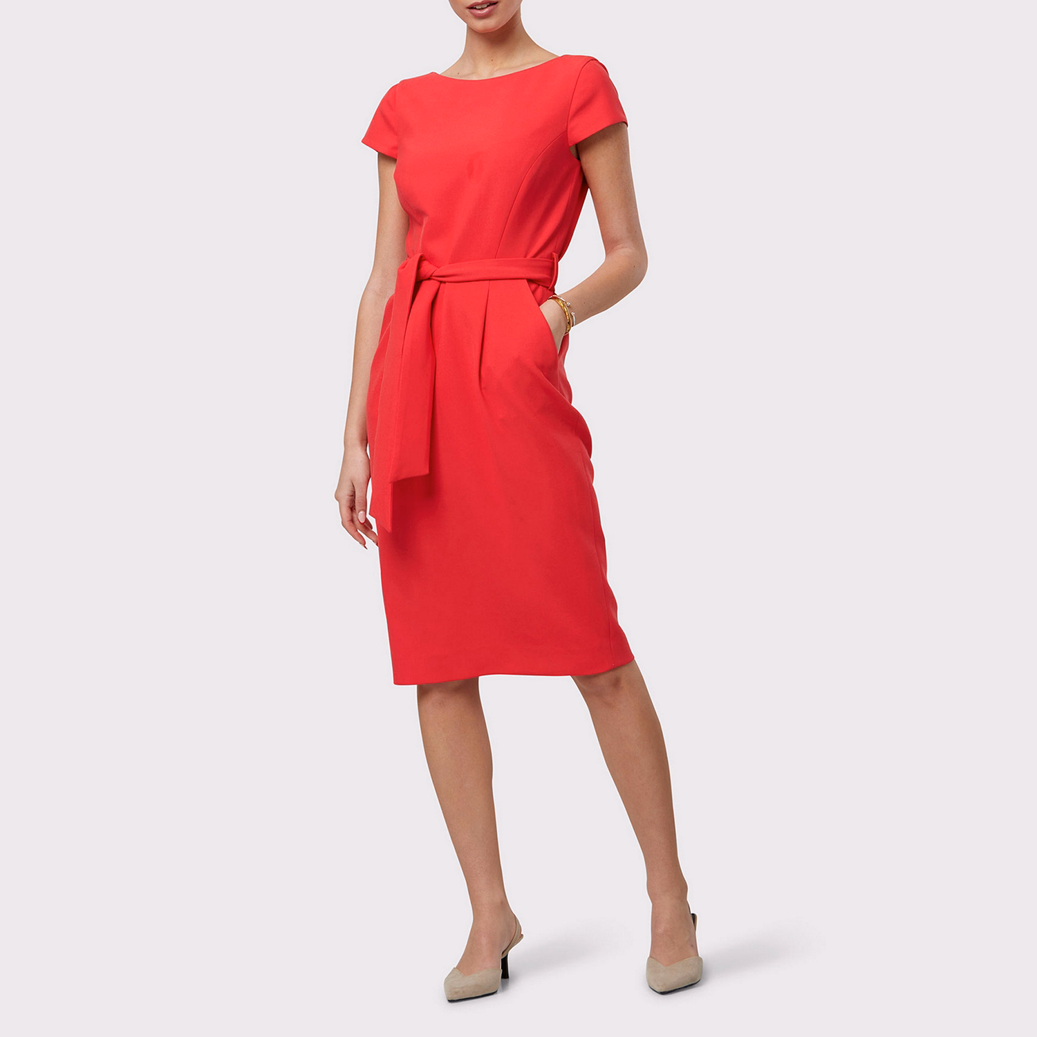 Layla Begonia Belted Pencil Dress