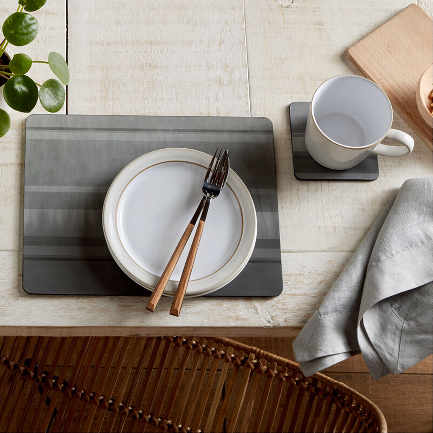 Set of Six Grey Coasters