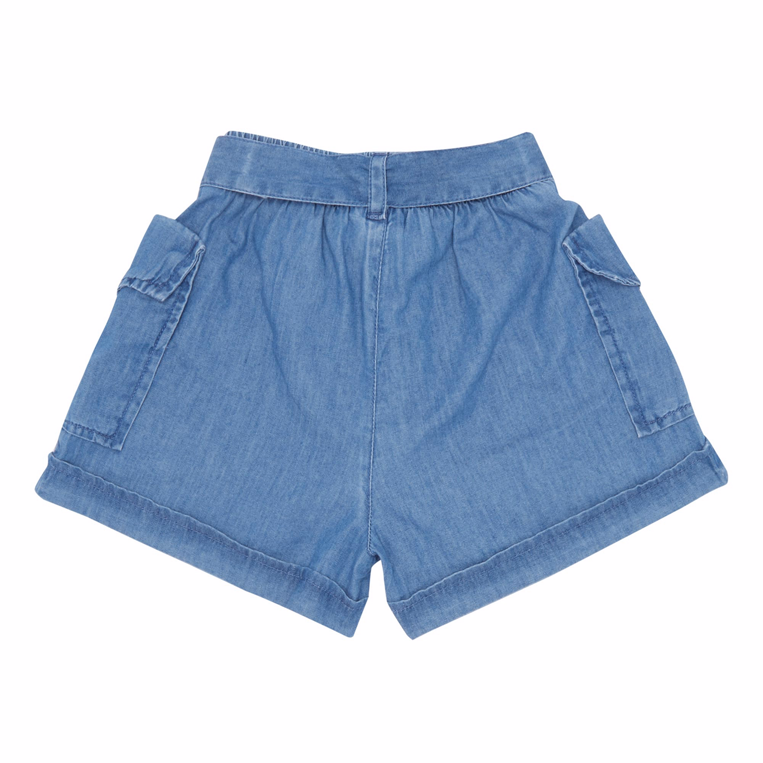 Bow-Detail Denim Shorts