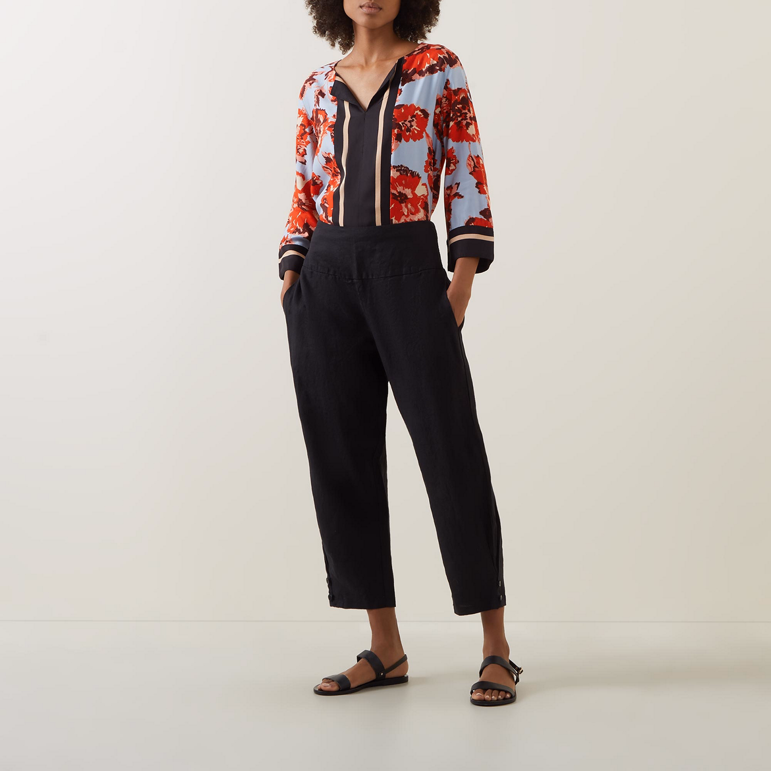 Penna Linen Tapered Trousers