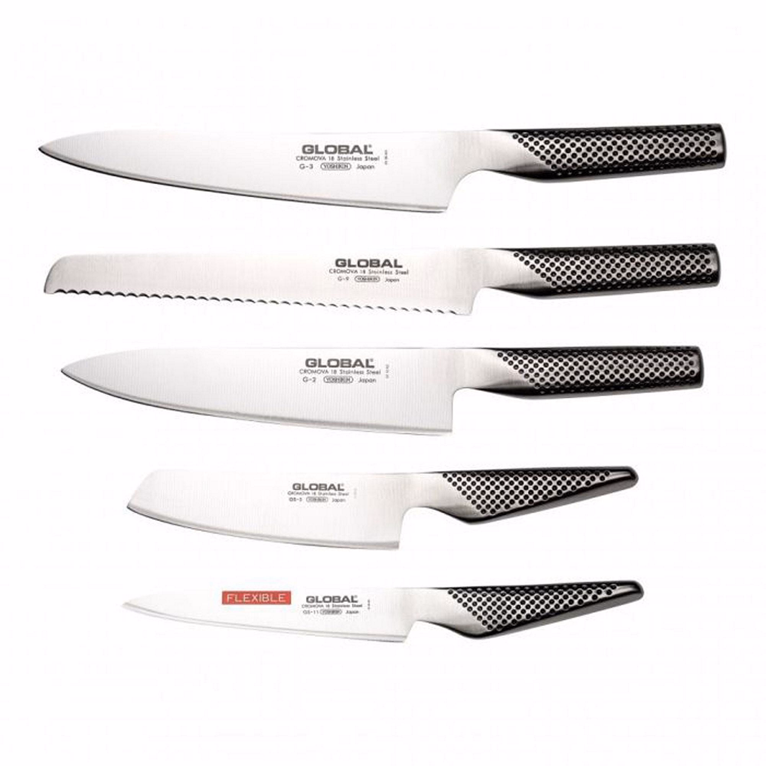 5 Piece Knife Set with Storage Dock