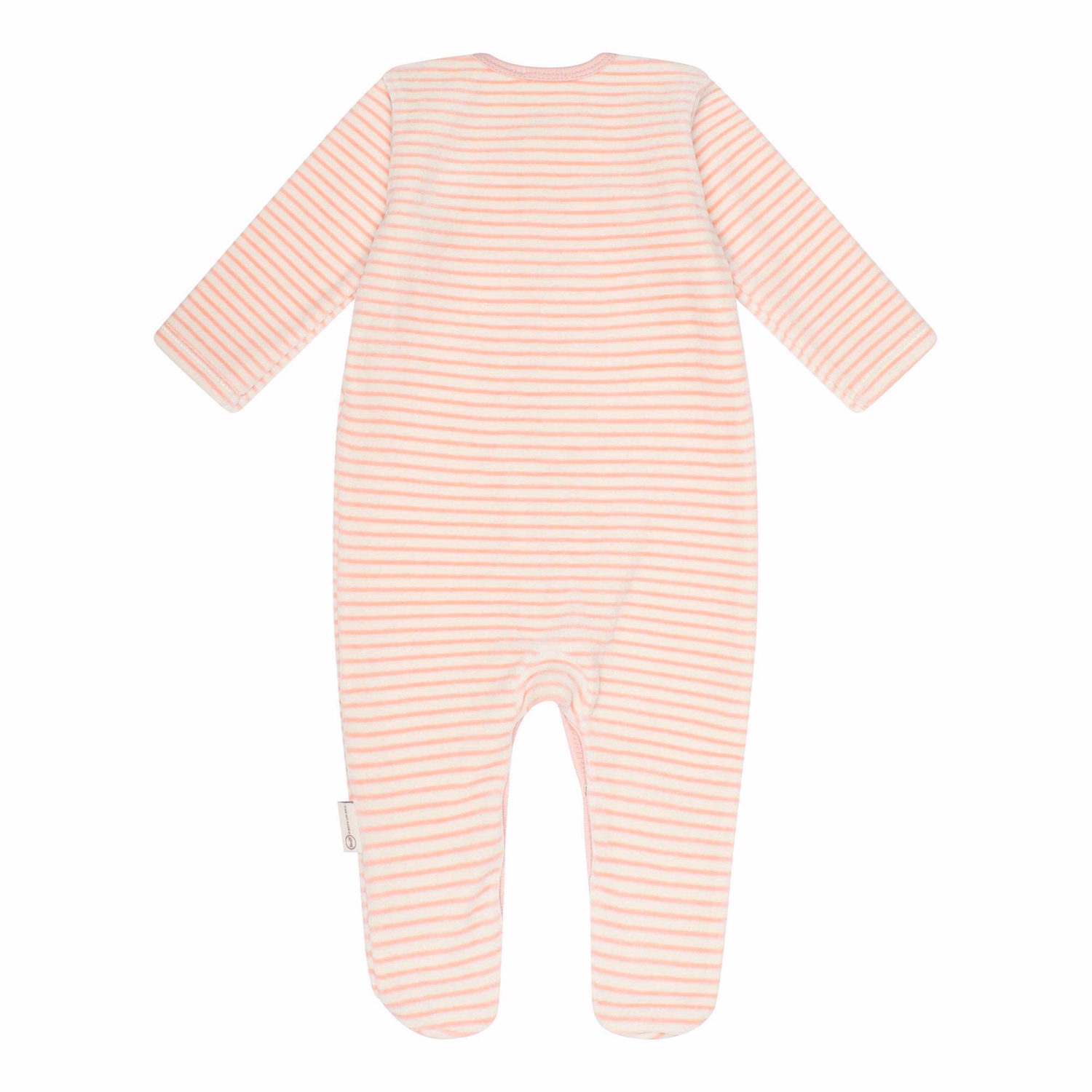 Teddy Bear Striped Velour Romper