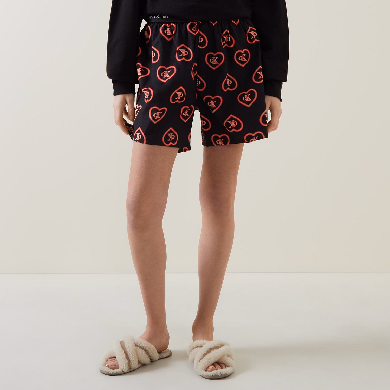 Heart-Print Logo Shorts
