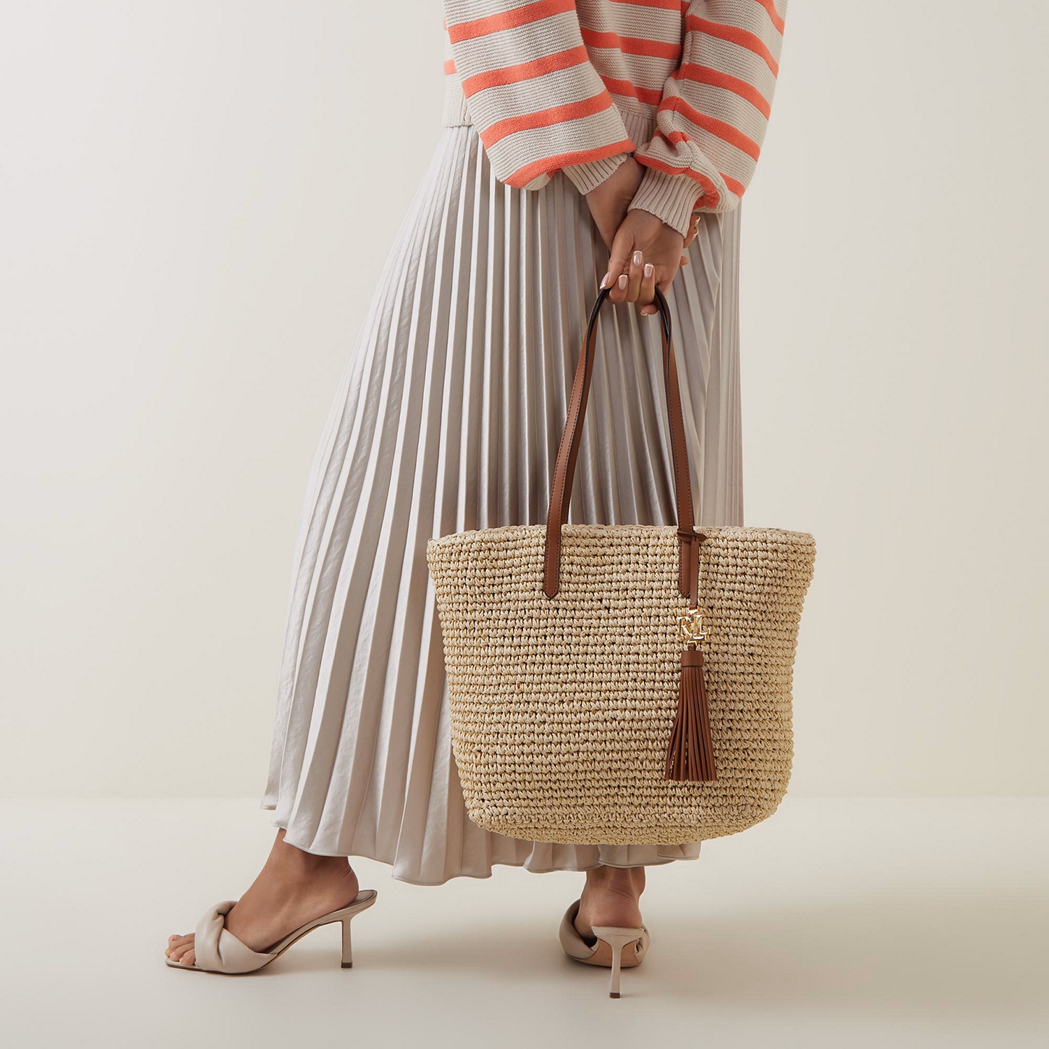 Whitney Raffia Tote
