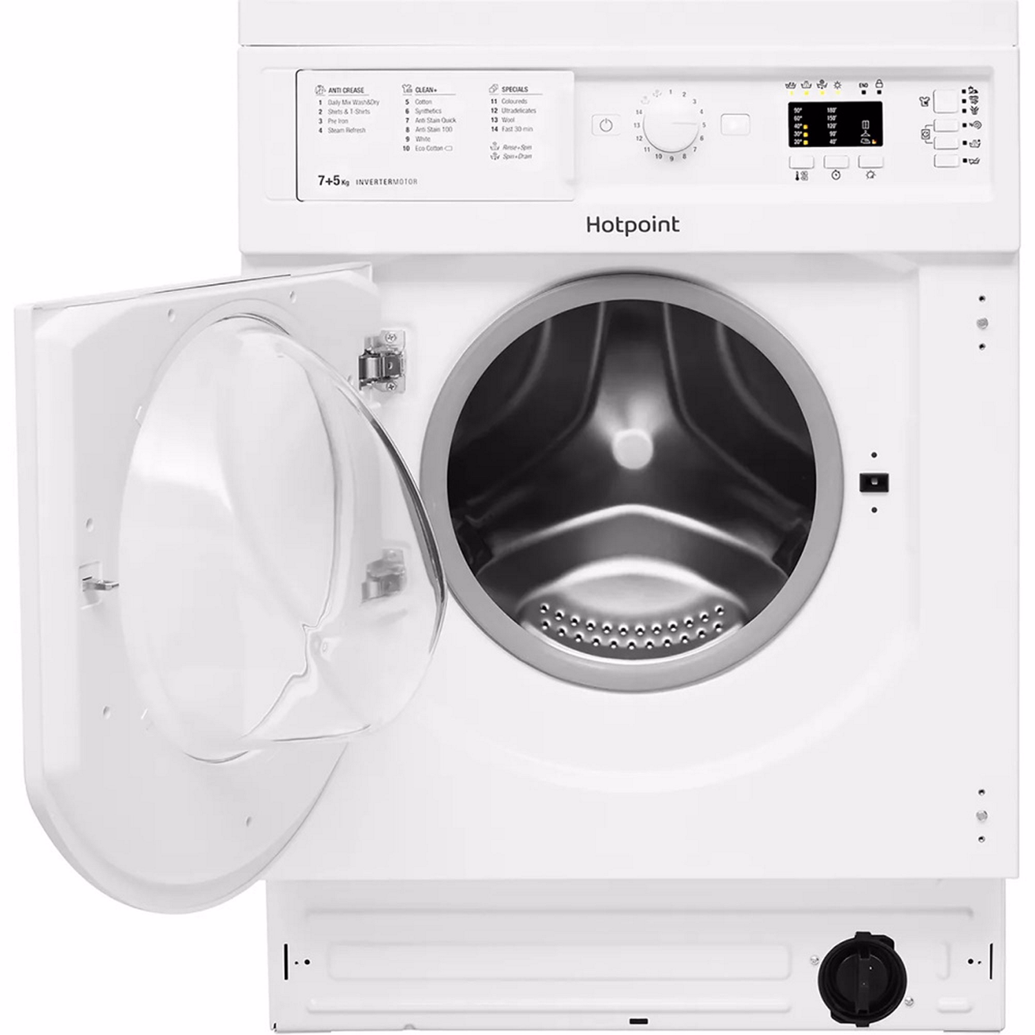 7kg Wash 5kg Dry 1400rpm Integrated Washer Dryer