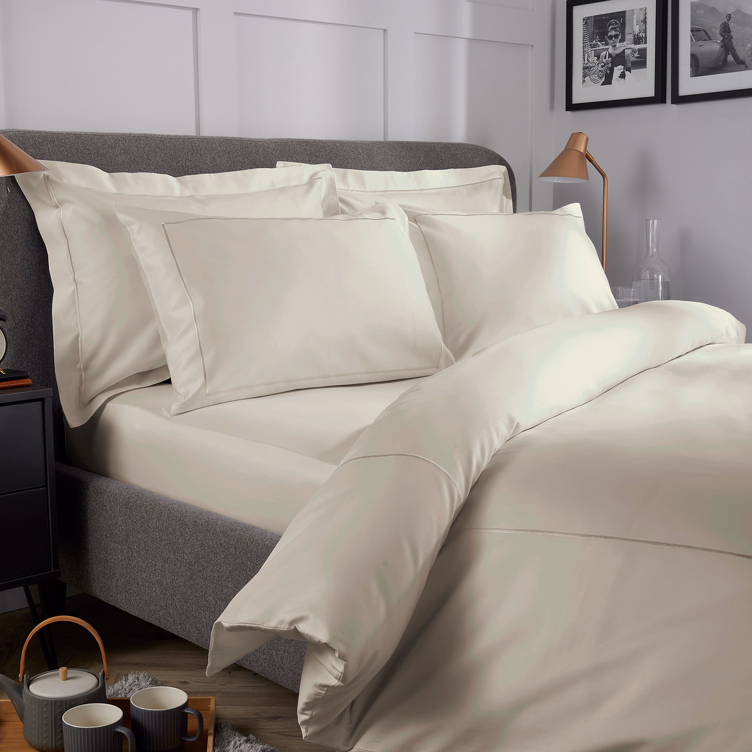 800 Thread Count Cord Duvet Cover Ivory