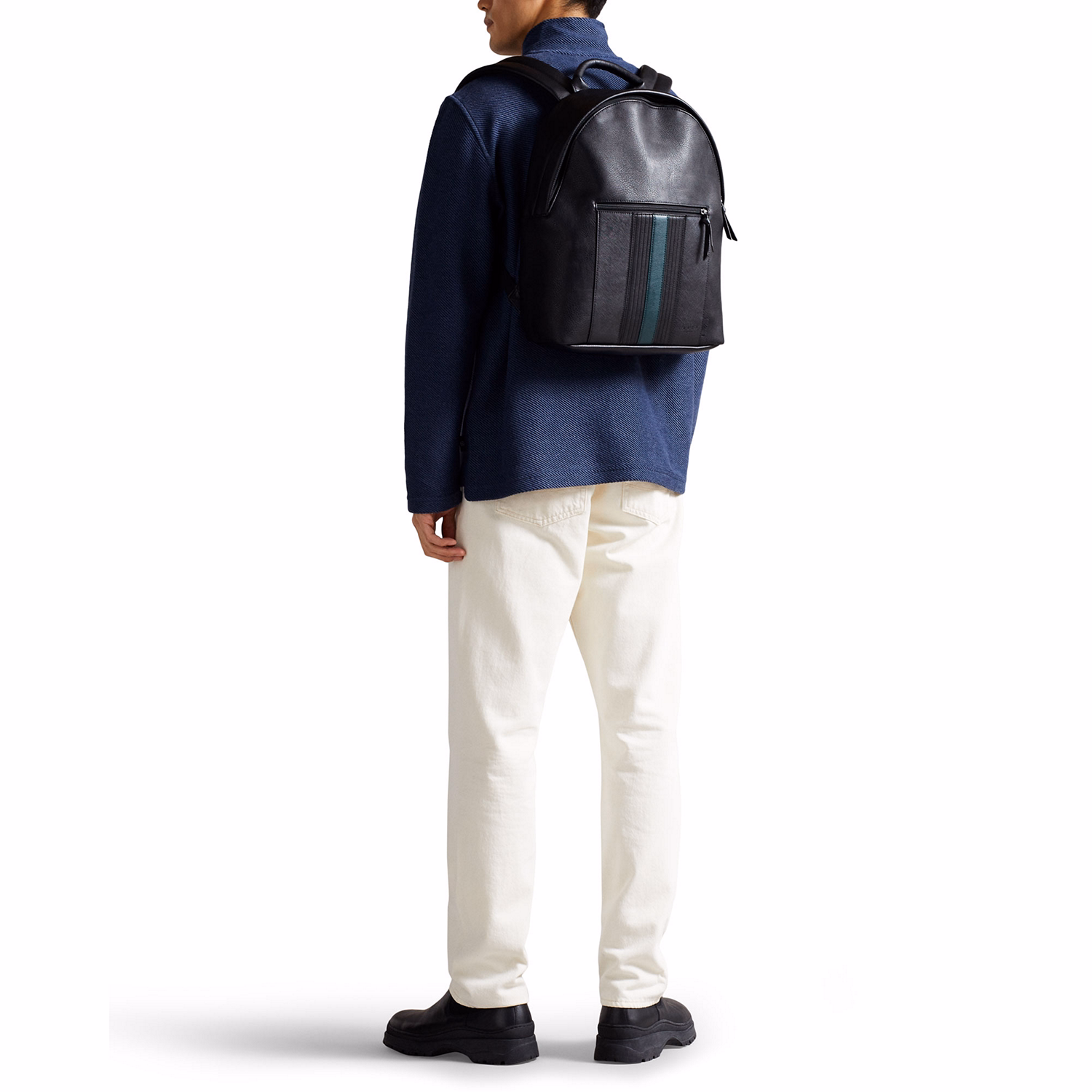 Esentle Striped PU Backpack
