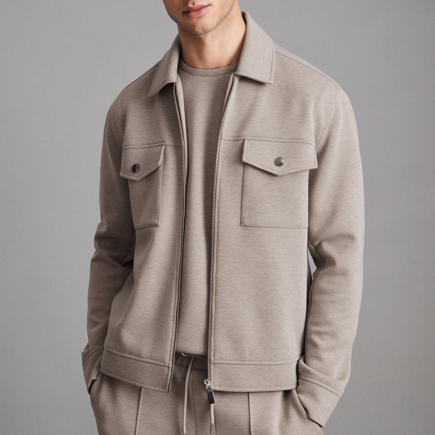 Medina Interlock Jersey Zip-Through Jacket