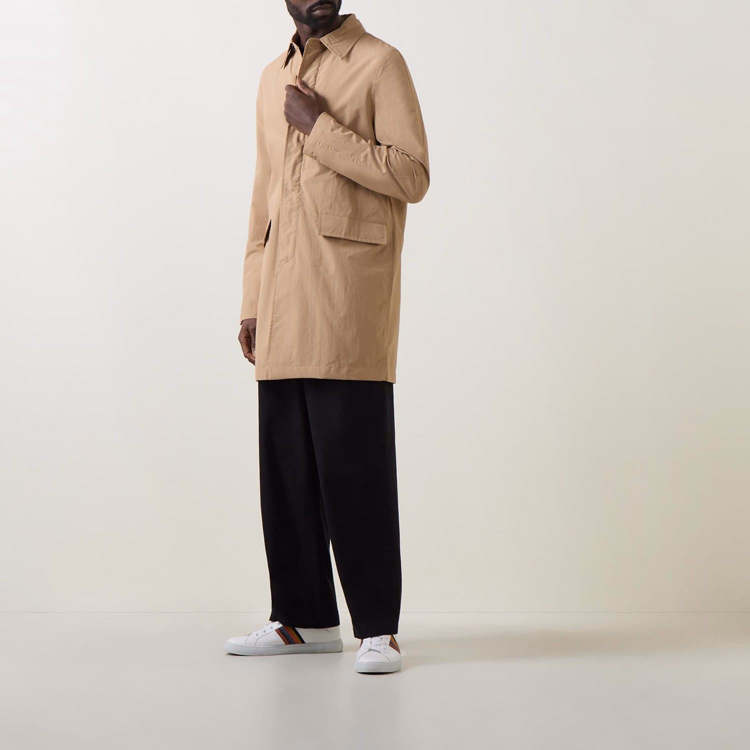 Single-Breasted Mac Jacket