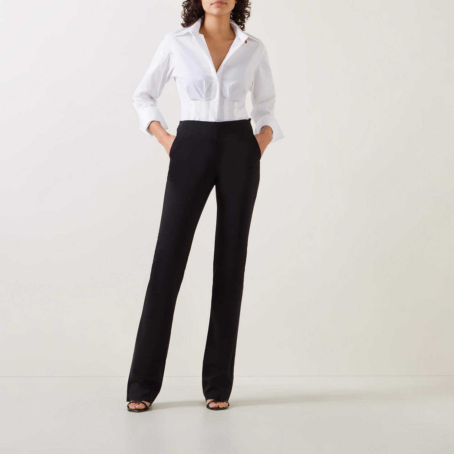 Fumato High-Rise Straight Leg Trousers