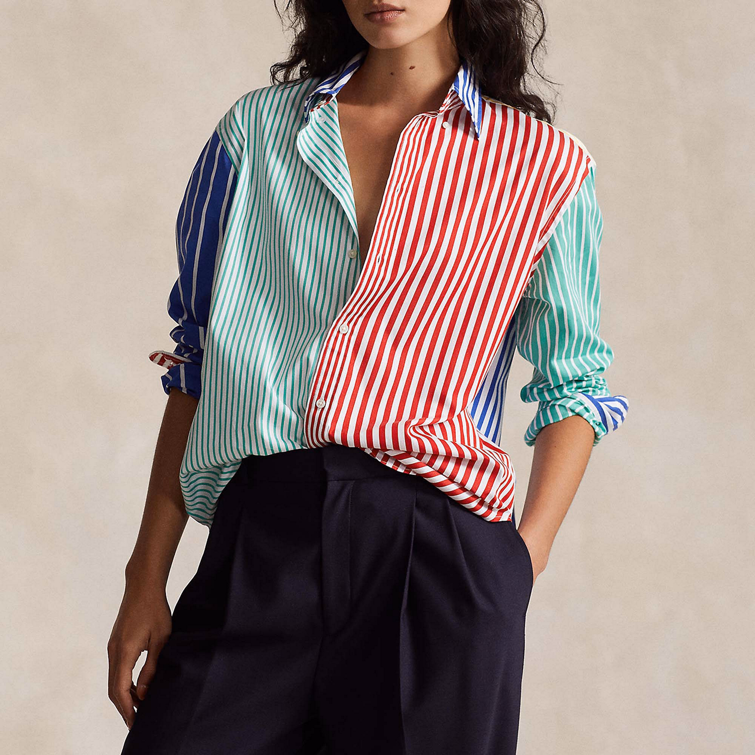 Multi-Stripe Long-Sleeved Shirt