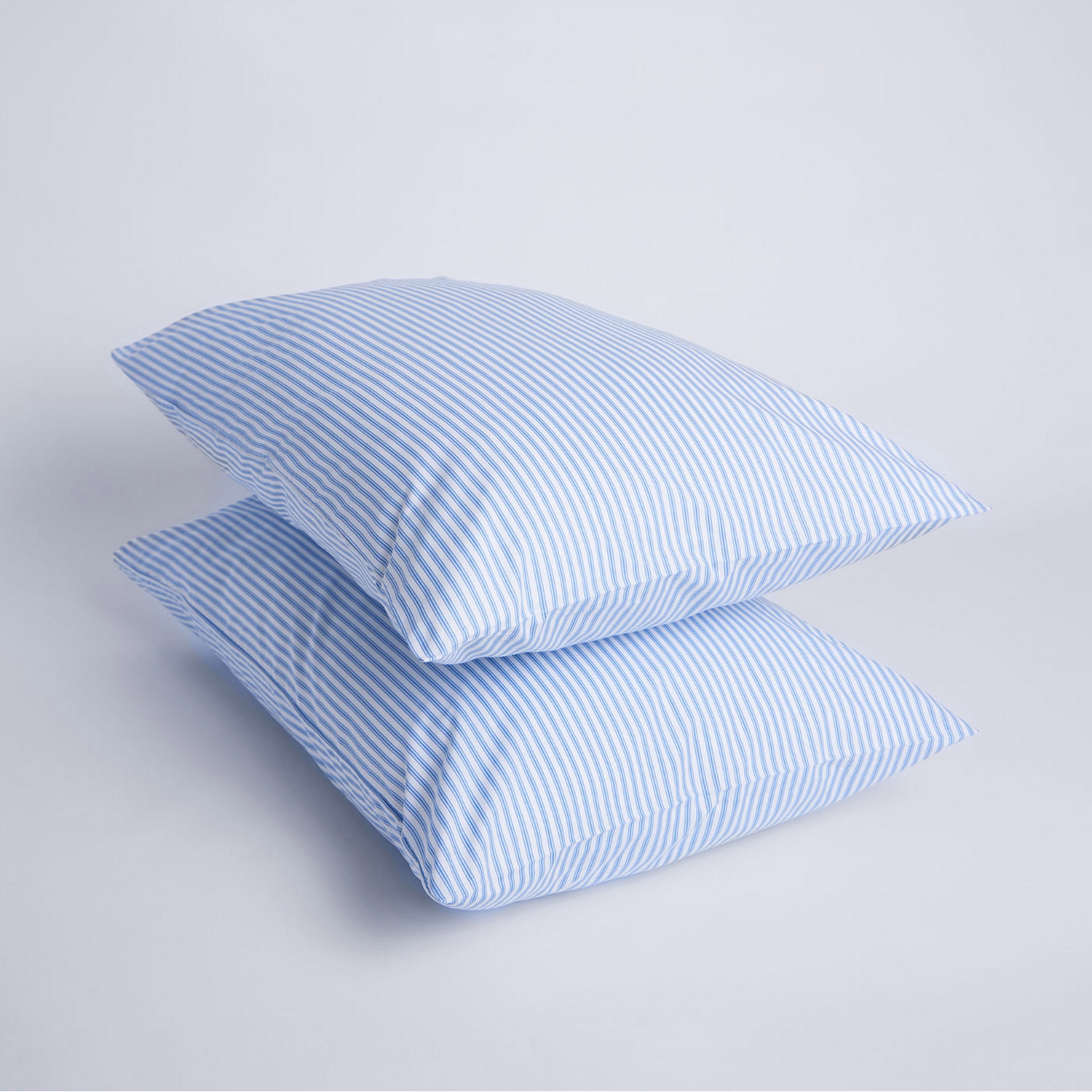 180 Thread Count Blue Stripe Pillowcase Set