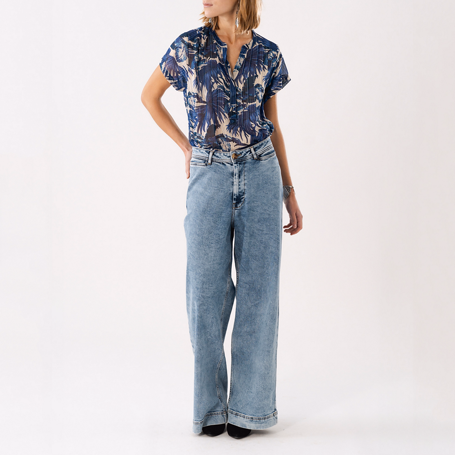 Heather Printed Blouse