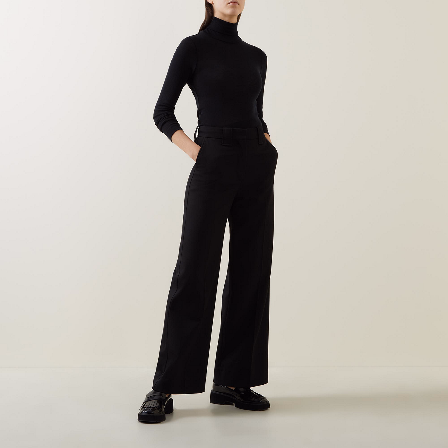 Fine-Knit Turtleneck Sweater